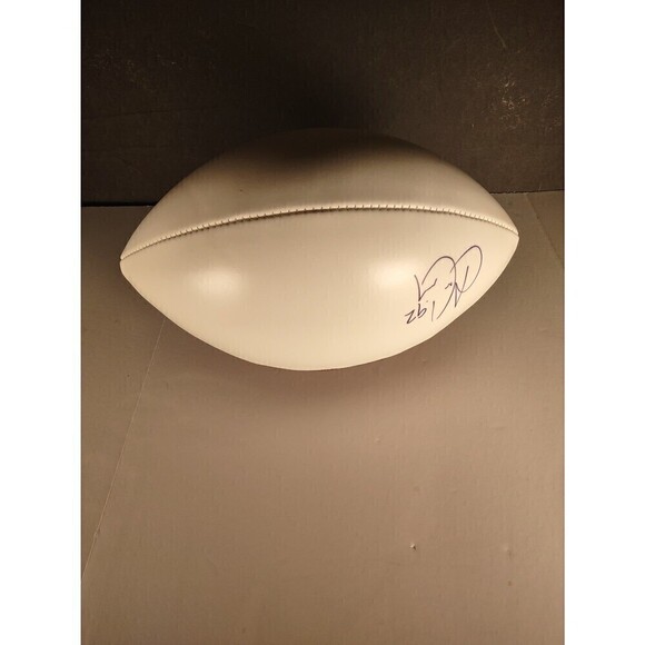 Alex Carrington Autographed Football #92 Rams Bills St Louis Buffalo - Picture 3 of 3